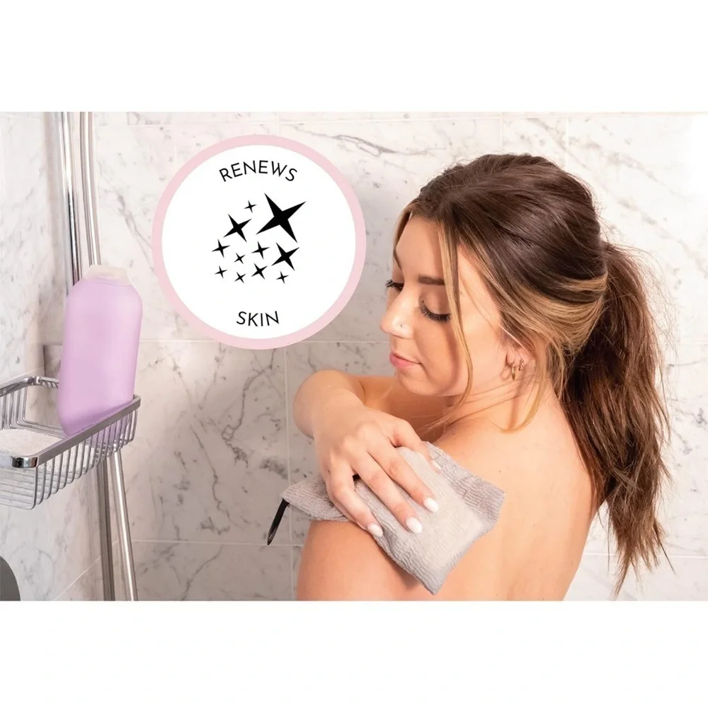 2 Exfoliating Soap Pouches - Gray